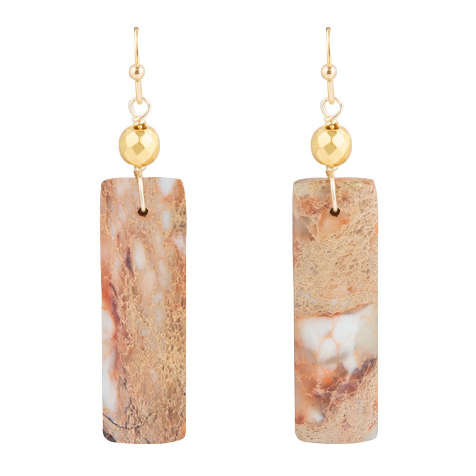 Natural Jasper Slab Earrings - Barse Jewelry