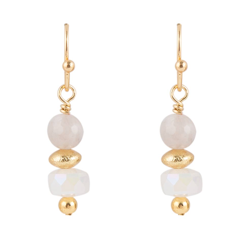 Natural Shine Agate Drop Earring - Barse Jewelry