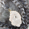 Natural White Druzy Marbled Resin Necklace - Barse Jewelry