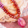 Neims Carnelian and Magenta Agate Statement Necklace - Barse Jewelry