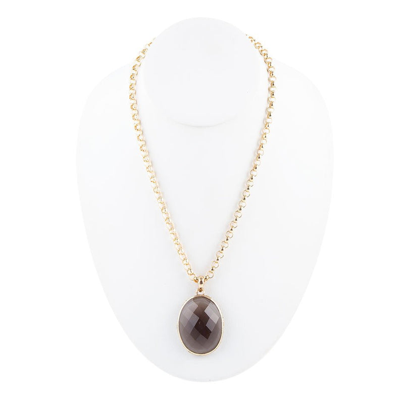 Nested Smoky Quartz Pendant Necklace - Barse Jewelry