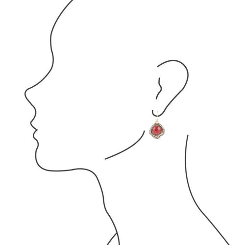 Nomad Red Howlite Earrings - Barse Jewelry