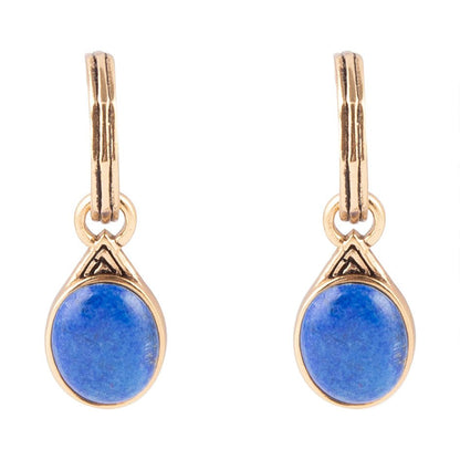 Nova Half-Hoop Lapis and Bronze Earrings - Barse Jewelry