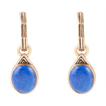 Nova Half-Hoop Lapis and Bronze Earrings - Barse Jewelry