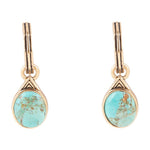 Nova Half-Hoop Turquoise and Bronze Earrings - Barse Jewelry