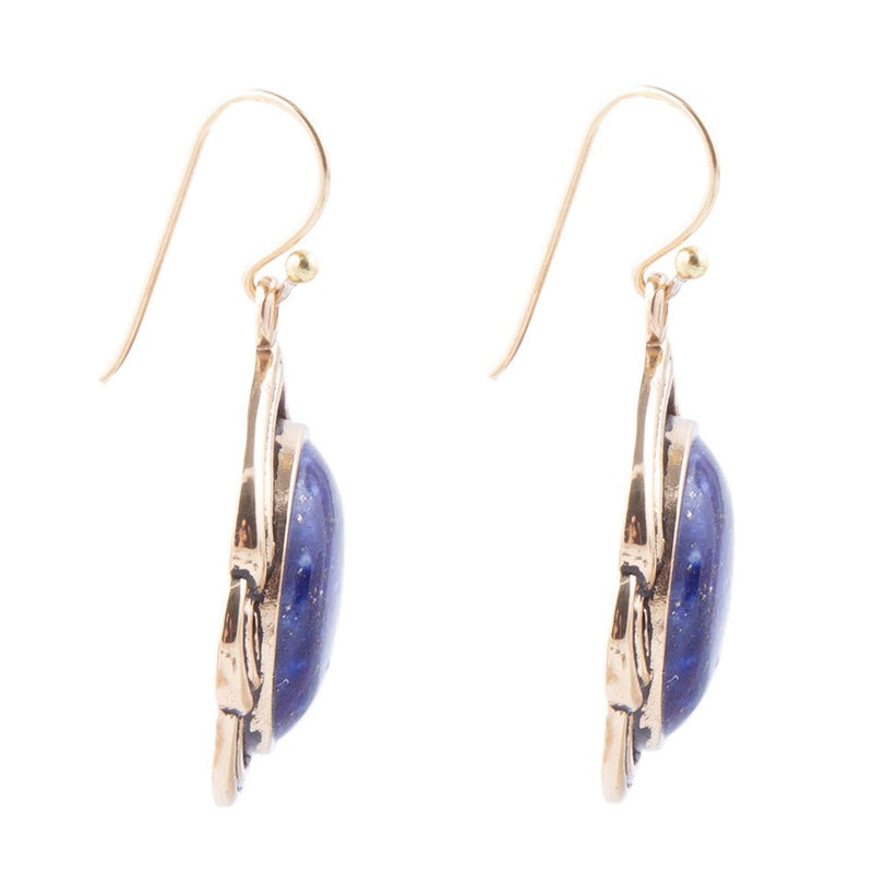 Nova Lapis and Bronze Earrings - Barse Jewelry