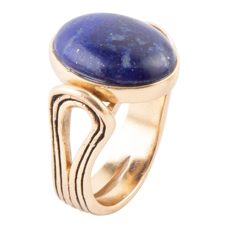 Nova Lapis and Bronze Oval Ring - Barse Jewelry