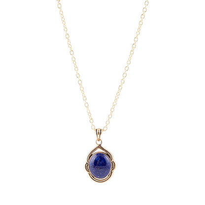 Nova Lapis Pendant and Bronze Necklace - Barse Jewelry