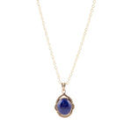 Nova Lapis Pendant and Bronze Necklace - Barse Jewelry