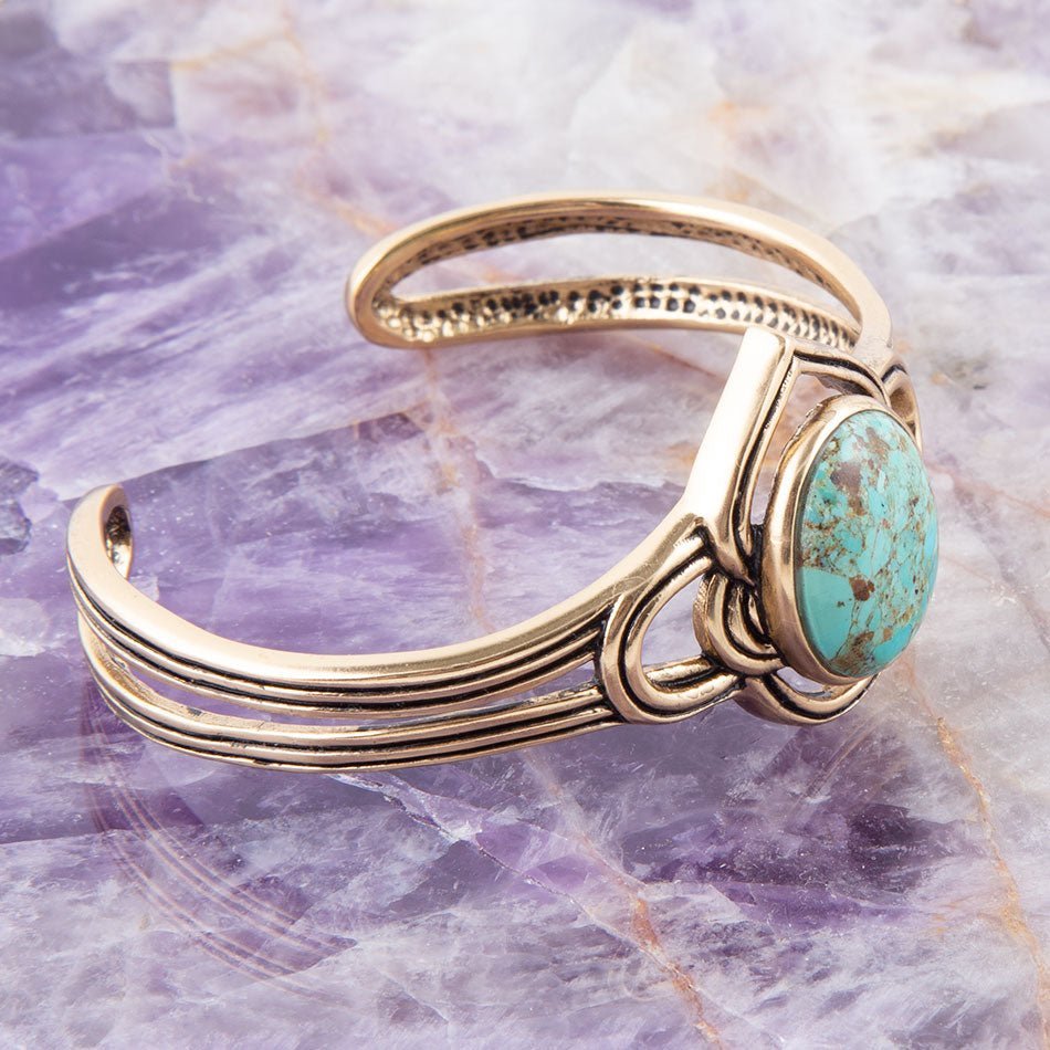 Nova Turquoise and Bronze Cuff Bracelet - Barse Jewelry