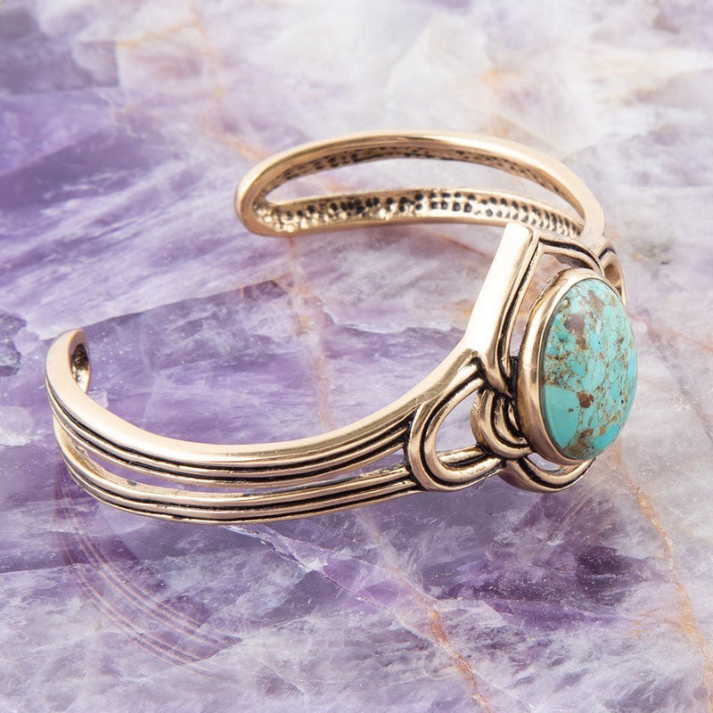 Nova Turquoise and Bronze Cuff Bracelet - Barse Jewelry