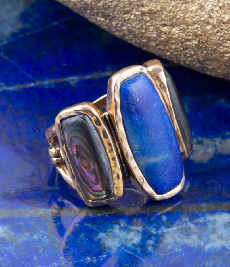 Odyssey Lapis Abalone Ring - Barse Jewelry