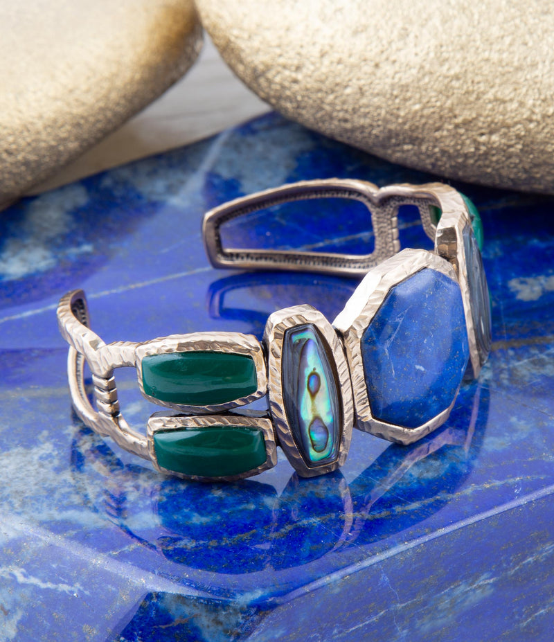 Gemstone sales cuff bracelet