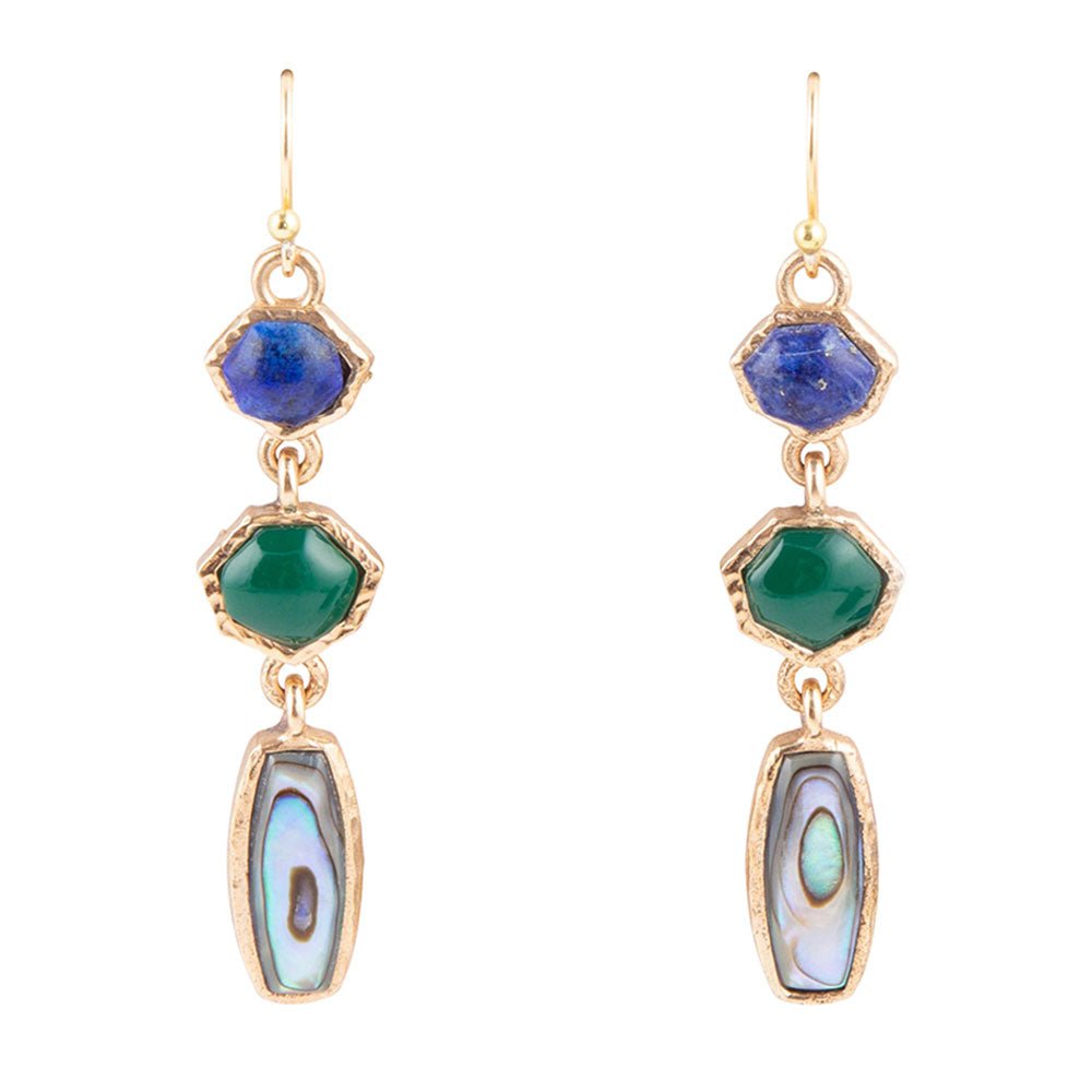 Odyssey Lapis Multi-Stone Earrings - Barse Jewelry