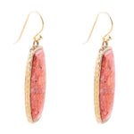 Odyssey Long Orange Sponge Coral Bronze Statement Earrings - Barse Jewelry
