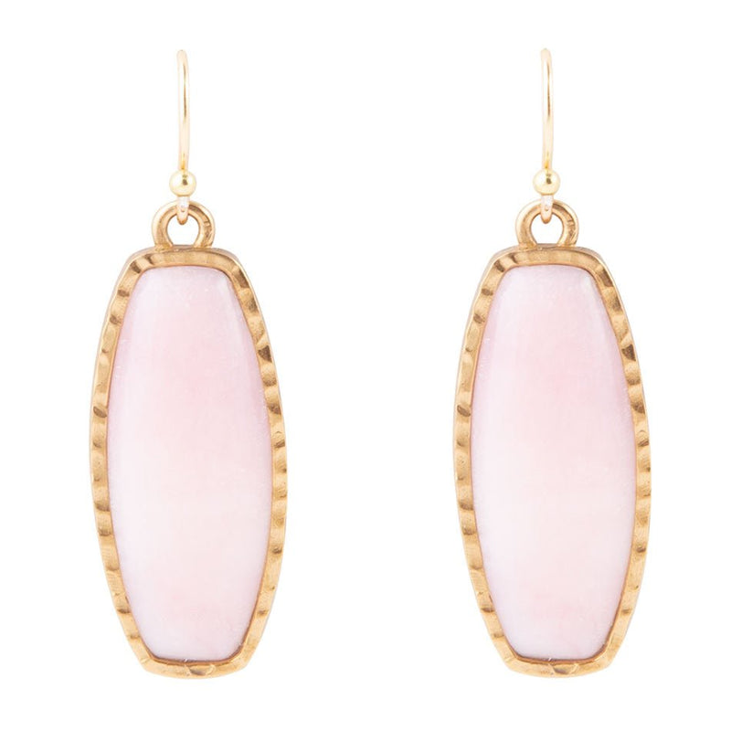 Odyssey Long Pink Opal and Bronze Earrings - Barse Jewelry