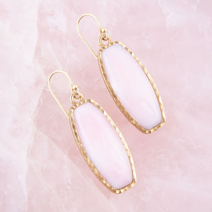 Odyssey Long Pink Opal and Bronze Earrings - Barse Jewelry