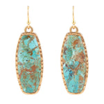 Odyssey Long Turquoise and Bronze Statement Earrings - Barse Jewelry