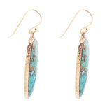 Odyssey Long Turquoise and Bronze Statement Earrings - Barse Jewelry