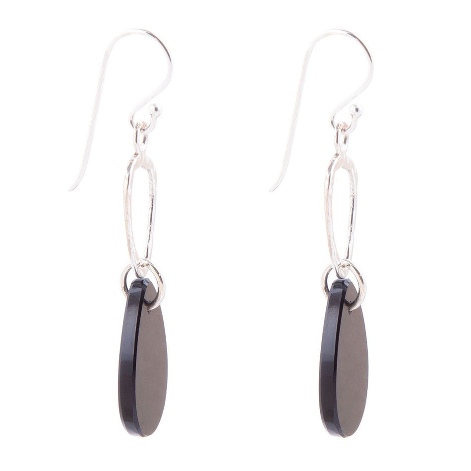 Onyx and Sterling Silver Drop Earring - Barse Jewelry