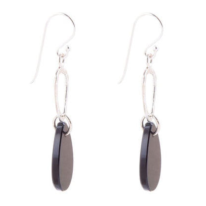 Onyx and Sterling Silver Drop Earring - Barse Jewelry