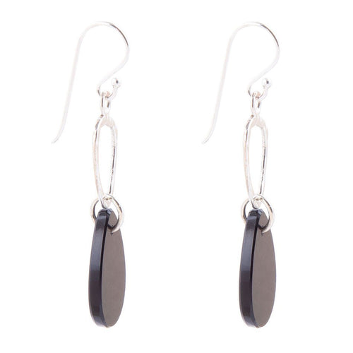 Onyx and Sterling Silver Drop Earring - Barse Jewelry