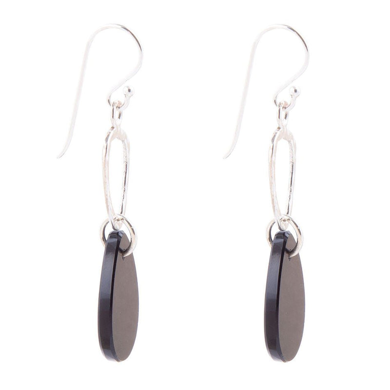 Onyx and Sterling Silver Drop Earring - Barse Jewelry