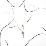 Onyx and Turquoise Barcelona Y-Necklace - Barse Jewelry