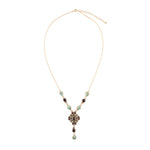 Onyx and Turquoise Barcelona Y-Necklace - Barse Jewelry