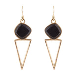 Onyx Triangle Earring - Barse Jewelry