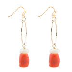 Orange Coral Cream Earrings - Barse Jewelry