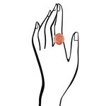 Orange Sponge Coral Abstract Statement Ring - Barse Jewelry