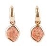 Orange Sponge Coral and Bronze Half Hoop - Barse Jewelry