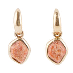 Orange Sponge Coral and Bronze Half Hoop - Barse Jewelry