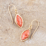 Orange Sponge Coral Drop Earring - Barse Jewelry