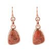 Orange Sponge Coral Earrings - Copper - Barse Jewelry