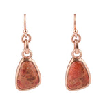 Orange Sponge Coral Earrings - Copper - Barse Jewelry