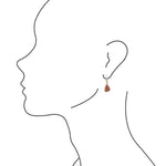 Orange Sponge Coral Earrings - Copper - Barse Jewelry