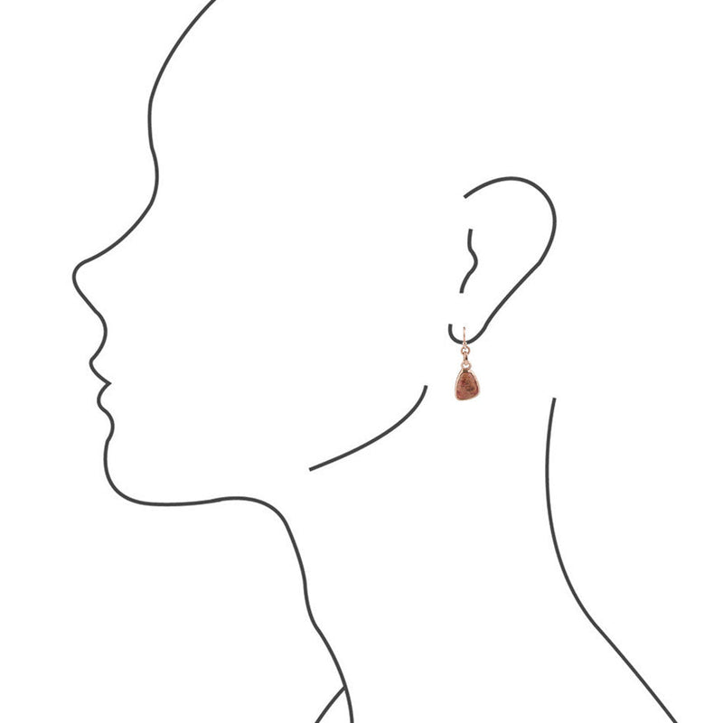 Orange Sponge Coral Earrings - Copper - Barse Jewelry