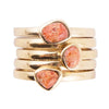 Orange Sponge Coral Stacking Ring Set - Barse Jewelry