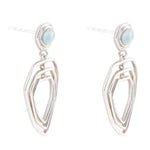 Organic Drop Larimar Earrings - Barse Jewelry