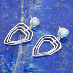 Organic Drop Larimar Earrings - Barse Jewelry