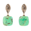 Ornate Lime Turquoise Post Top Earrings - Barse Jewelry