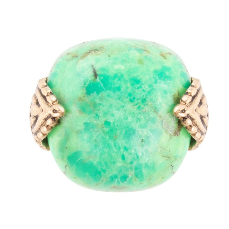 Ornate Lime Turquoise Ring - Barse Jewelry
