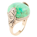 Ornate Lime Turquoise Ring - Barse Jewelry