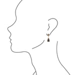 Ornate Post Onyx Drop Earrings - Barse Jewelry