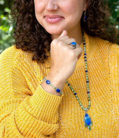Oxford Lapis and Jade Bracelet - Barse Jewelry