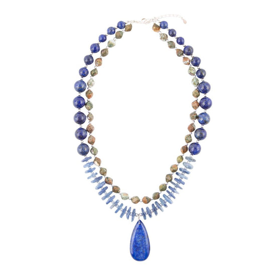 Oxford Two Row Pendant Necklace