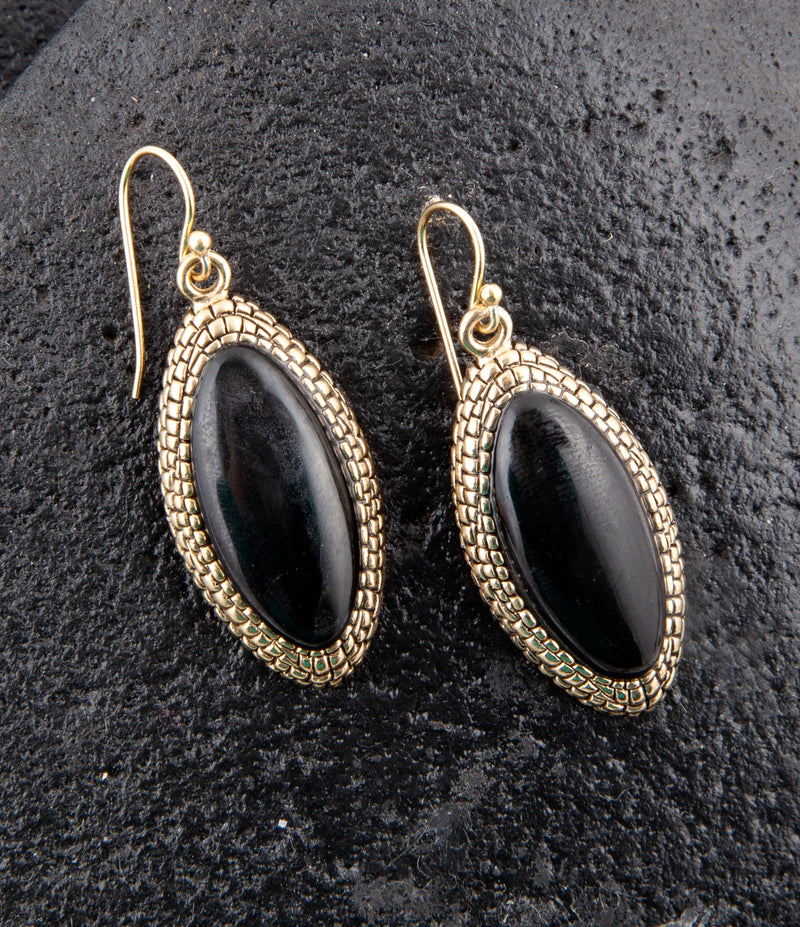 Palios Black Onyx Drop Earrings - Barse Jewelry