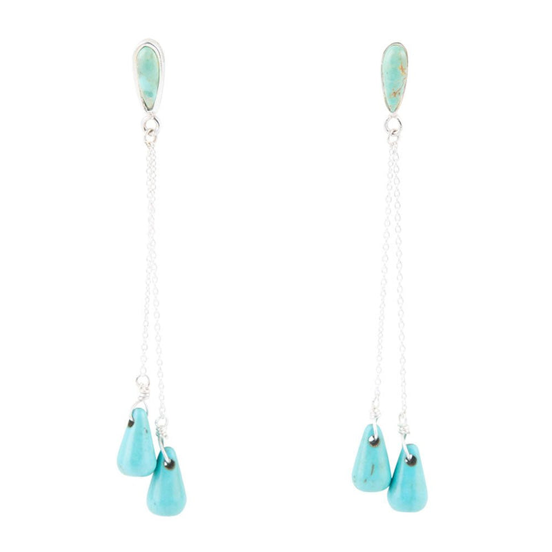 Palios Turquoise Cascade Post Earrings - Barse Jewelry